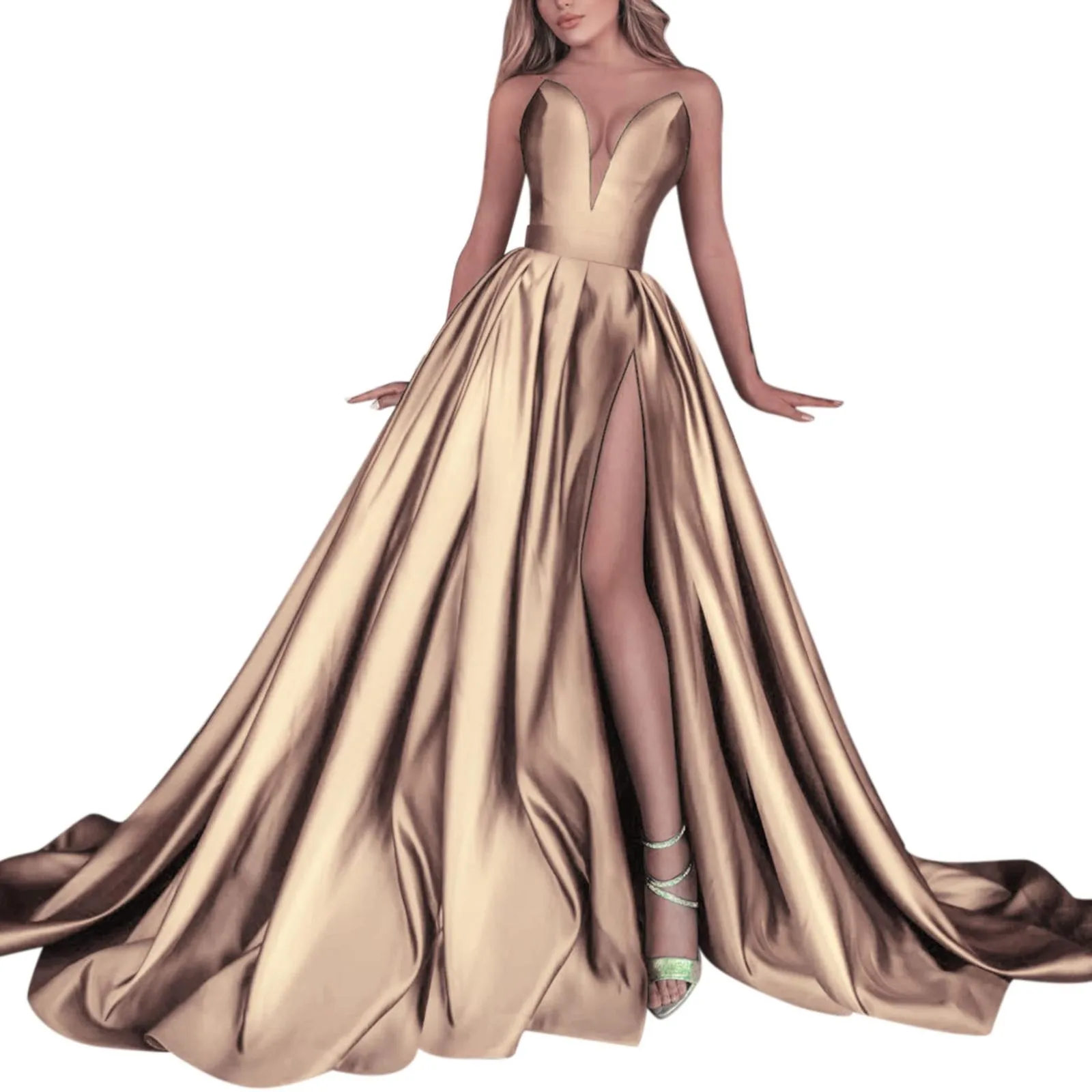 Sexy Cocktail Dress Women Maxi Club Weeding Dress V Neck Long Party Weeding Dress Robe Women Prom Evening Long Dresses - Image 9