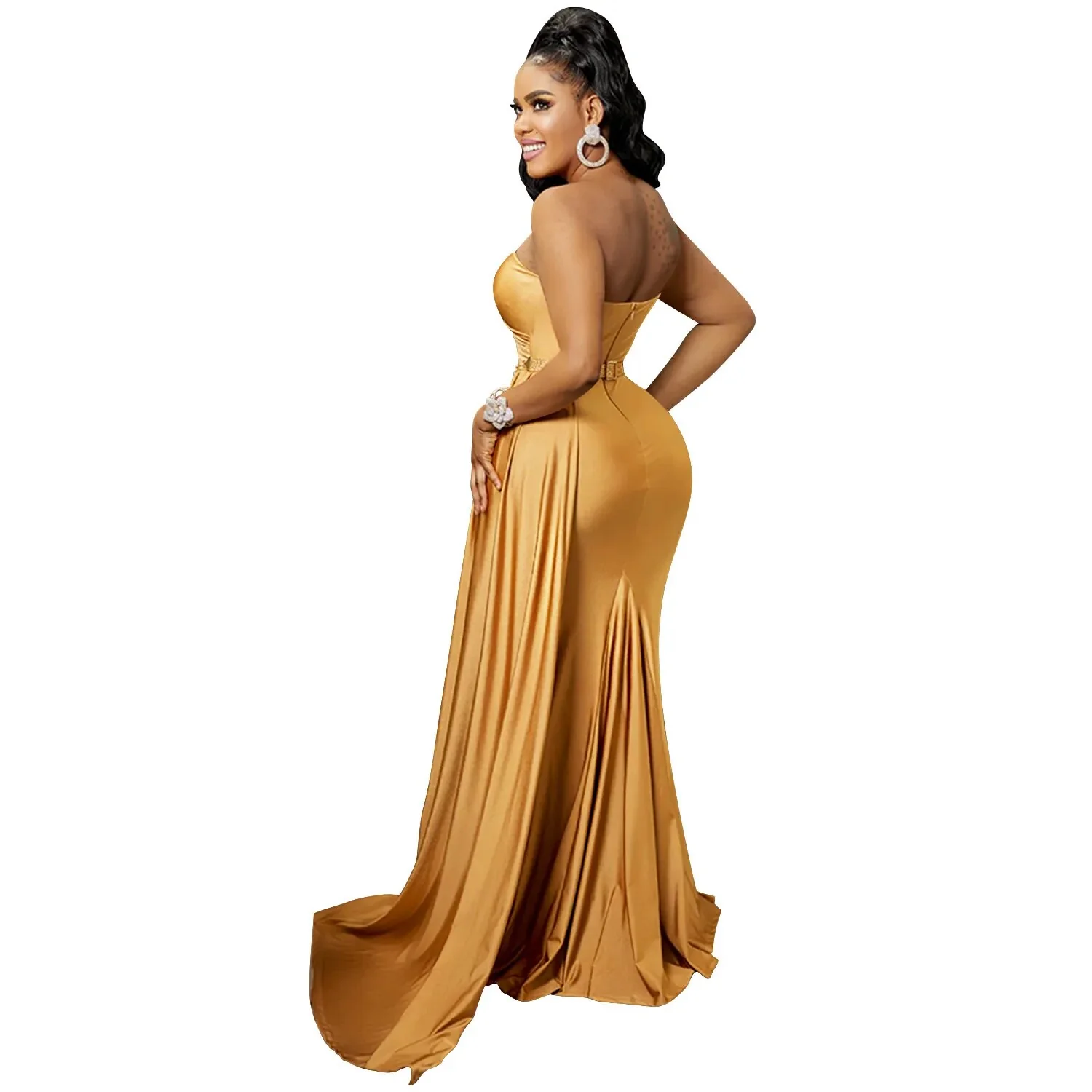 Sexy Elegant Women Evening Dress Sleeveless One Shoulder Robe Female Party Vestidos Women Long Maxi Formal Dresses - Image 2