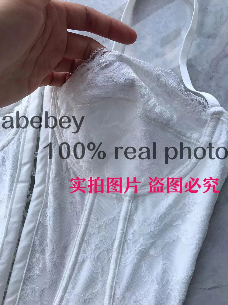 Sexy Embroidery Lace Women Camis Tops Women Corset Bralette Cami Front Buttons Crop Cute Vest Elegant French Chic Party Clubwear - Image 11
