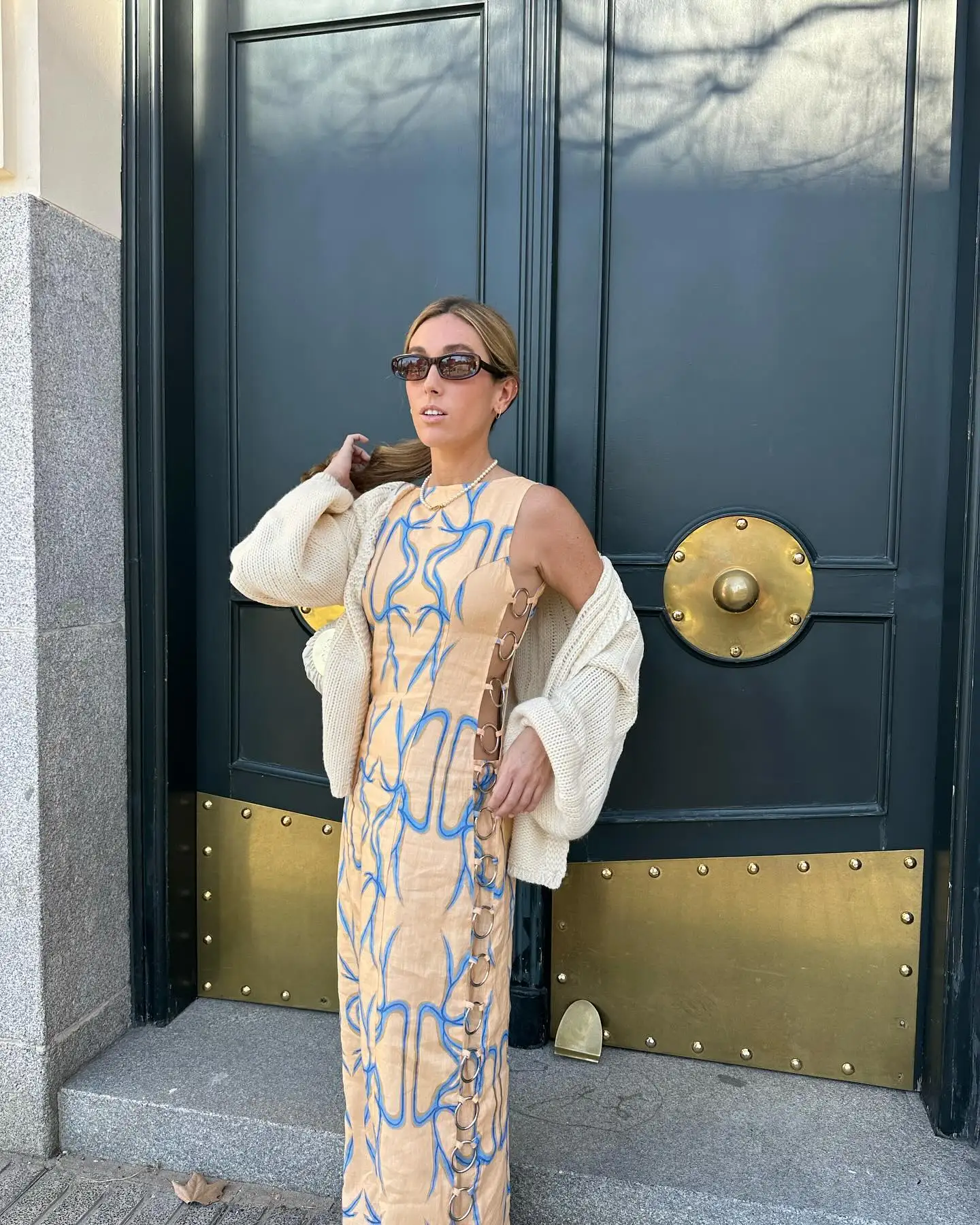 Sexy Hollow Out Iron Ring Connected Dress Women Elegant O Neck Sleeveless Maxi Dresses 2024 Spring Chic Female Party Streetwear - Image 6