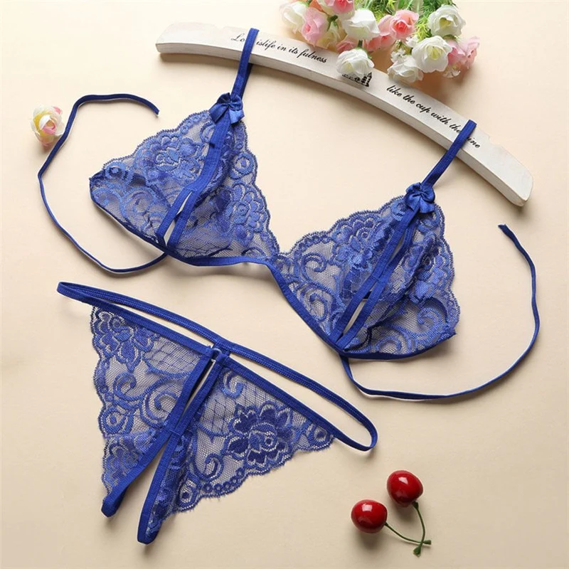 Sexy Lingerie Women Push Up With Lace Straps Transparent Bra Panties Embroidered See Through Comfortable Lingerie Sets Bras - Image 5