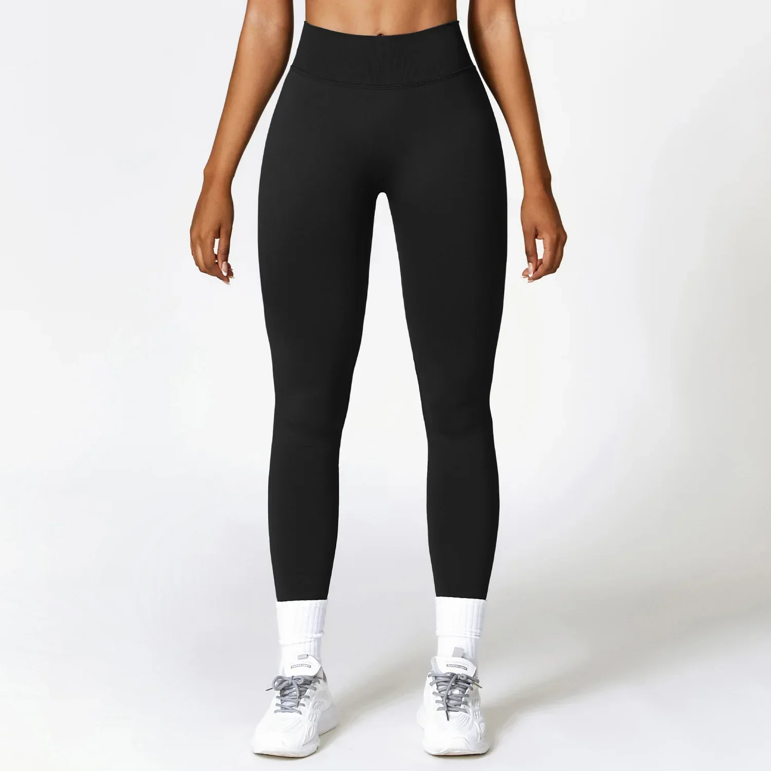Sexy Seamless Scrunch Legging Pants Raises Butt Sporty Women Gym Fitness Leggings High Waist Leisure Sport Tights Push Up Black - Image 2