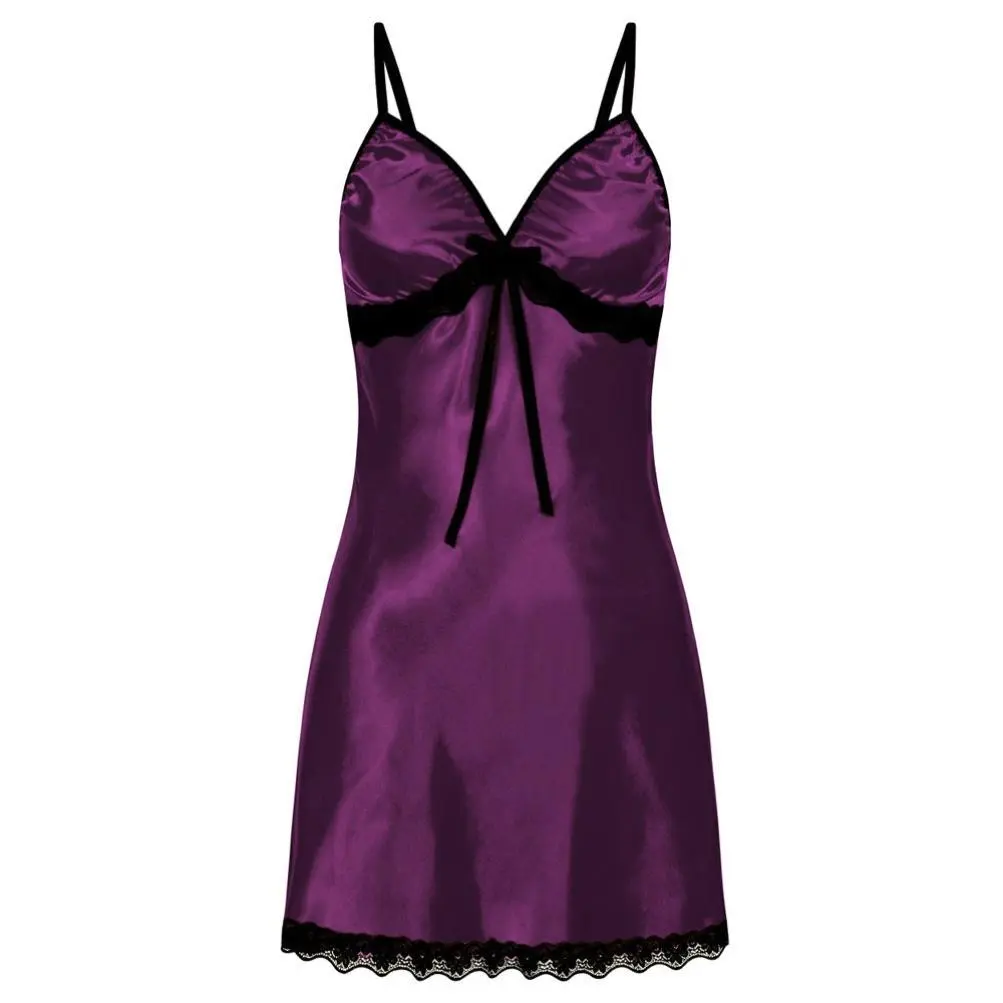 Sexy Sleepwear Nightdress Women Lace Silk Satin Night Dress Sleeveless V-neck Nightgown Plus Size 3XL Nightwear Nightdress - Image 4