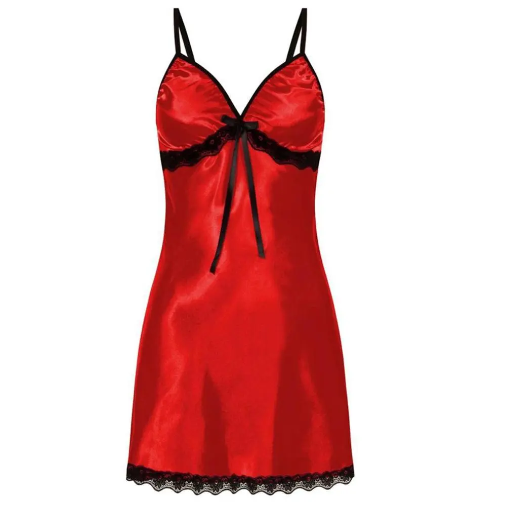 Sexy Sleepwear Nightdress Women Lace Silk Satin Night Dress Sleeveless V-neck Nightgown Plus Size 3XL Nightwear Nightdress - Image 5