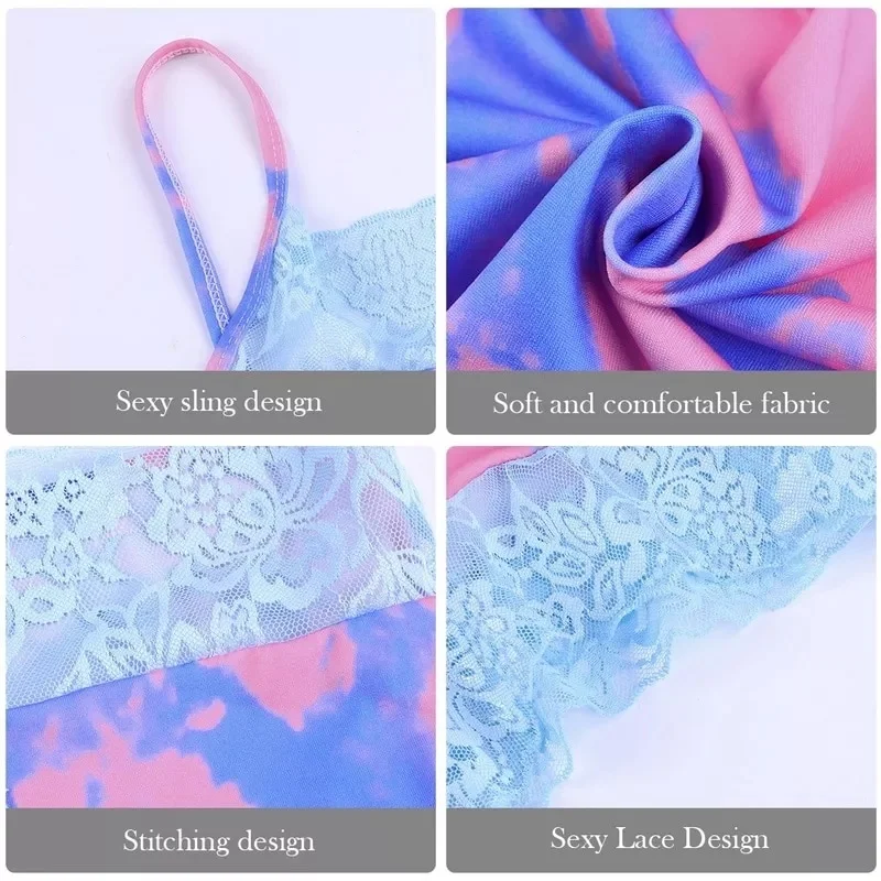 Sexy Sleepwear Set Women Lingerie Set Lace Underwear Cami Vest Shorts Sleeveless Camisole Shorts 5XL Nighties Pajamas - Image 5