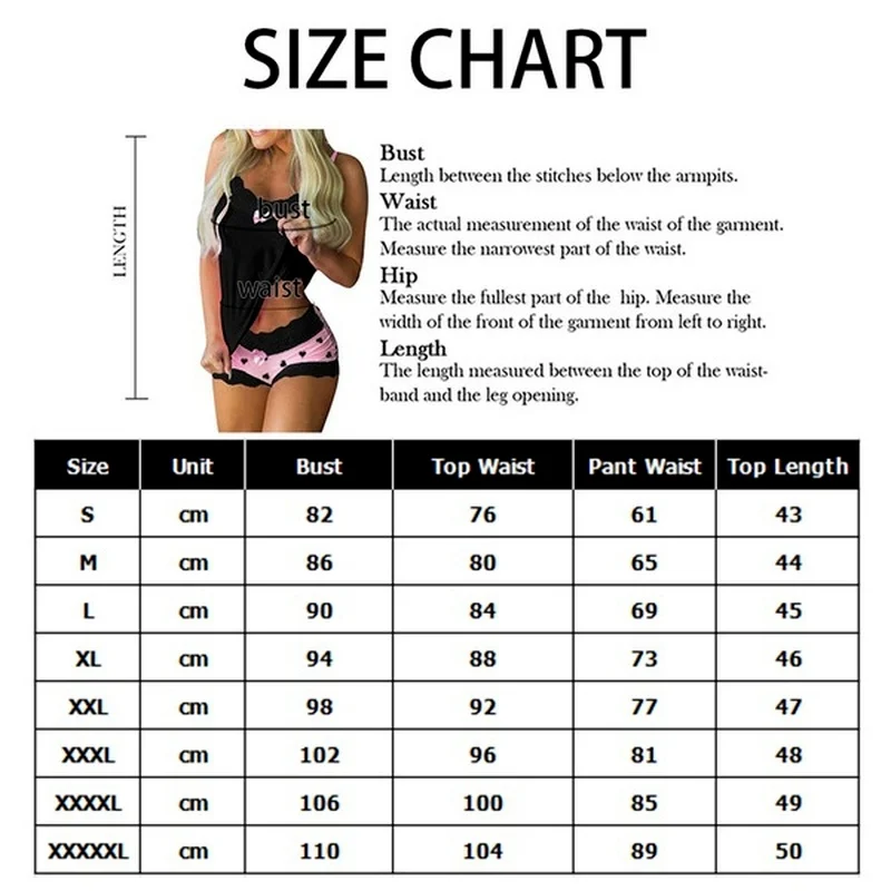 Sexy Sleepwear Set Women Lingerie Set Lace Underwear Cami Vest Shorts Sleeveless Camisole Shorts 5XL Nighties Pajamas - Image 6