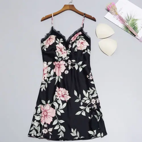Sexy Women Lace Floral Nightdress  Sleepwear Dress Robe NightGown Female V-Neck Mini Sleepshirts S-XL - Image 14