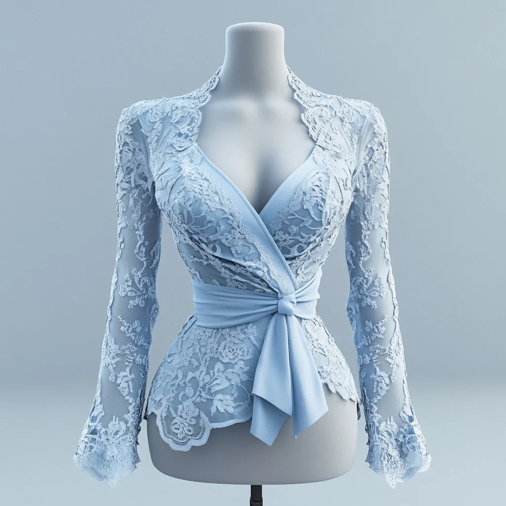 Sexy Women Mesh Lace T-Shirts Long Sleeve Tops Transparent Casual Sheer Basic Tie Front Shirt Blouses for Club Aesthetic Clothes
