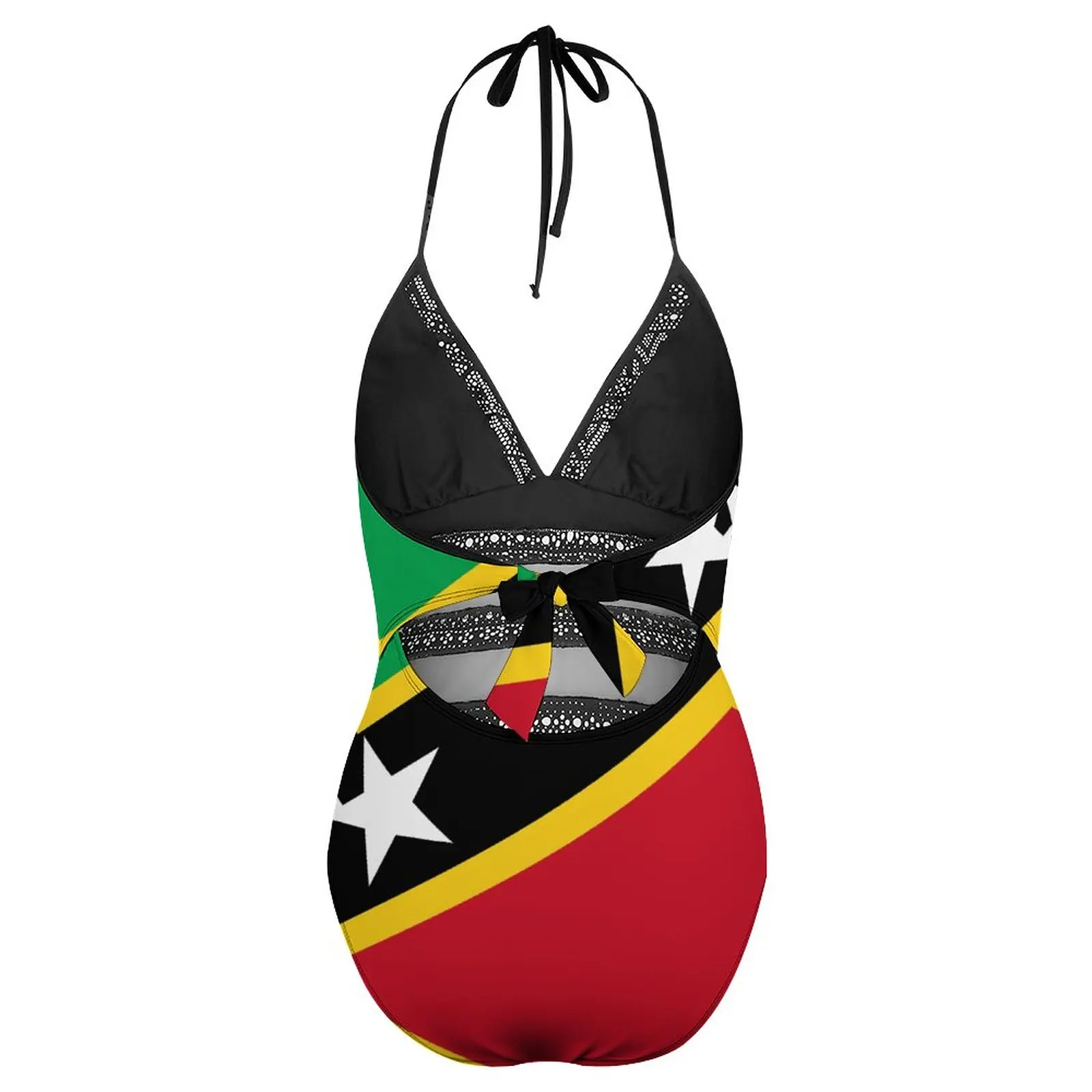 Sexy Women's Bikinis St. Kitts And Nevis Flag One-piece Swimsuit Hot Sale Party Vintage Swimwear Nerd - Image 6
