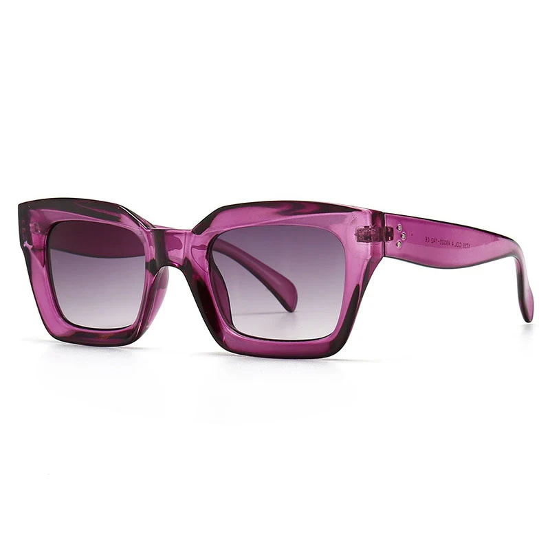SHAUNA Rivets Fashion Square Sunglasses Women Brand Designer Retro Blue Purple Eyewear Men Gradient Sun Glasses Shades UV400 - Image 5