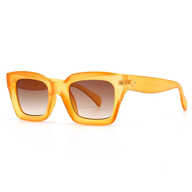 SHAUNA Rivets Fashion Square Sunglasses Women Brand Designer Retro Blue Purple Eyewear Men Gradient Sun Glasses Shades UV400 - Image 8