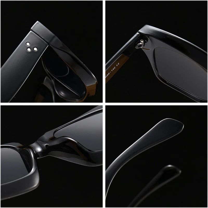 SHAUNA Rivets Fashion Square Sunglasses Women Brand Designer Retro Blue Purple Eyewear Men Gradient Sun Glasses Shades UV400 - Image 9