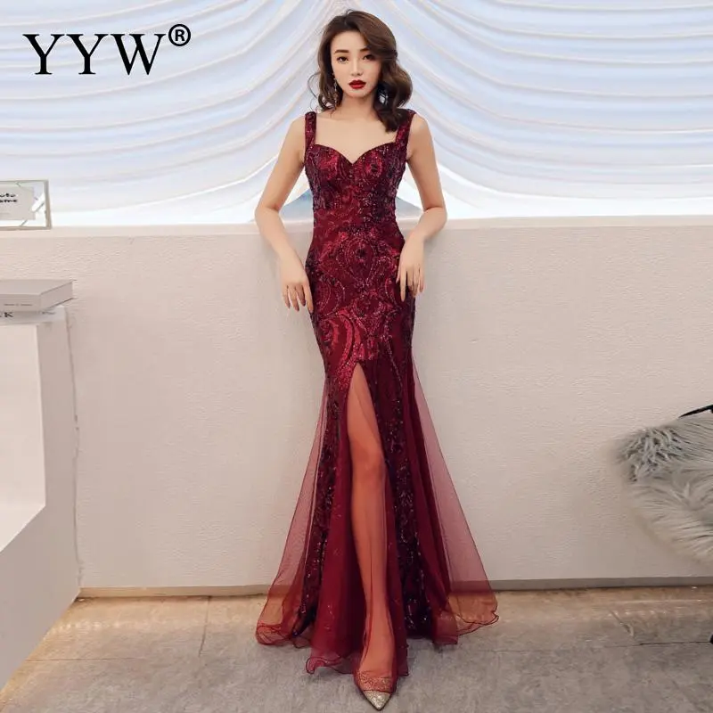 Shinny Gold Sequined V Neck Sleeveless Elegant Evening Dresses Sexy Robe De Soiree Formal Dress Luxury Mesh Club Party Vestidos - Image 7