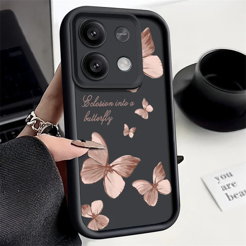 Shockproof Golden Butterfly Case For Xiaomi Redmi Note 13 12 Pro 5G 11 10 14 4G Poco F6 X6 X5 Pro 11T 13T 14T Pro Funda Luxury - Image 2