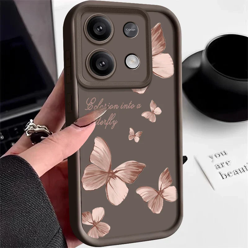 Shockproof Golden Butterfly Case For Xiaomi Redmi Note 13 12 Pro 5G 11 10 14 4G Poco F6 X6 X5 Pro 11T 13T 14T Pro Funda Luxury - Image 3