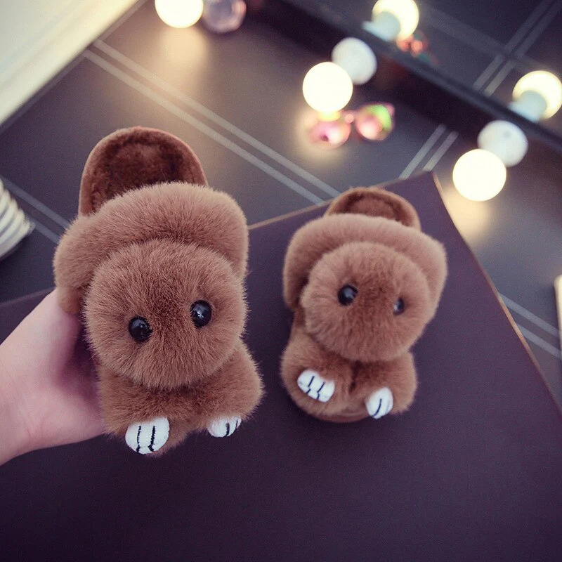 shoes toddler girl fur unicorn kids sandals girls slipper kids house sneaker furry for baby indoor winter girl toddler slippers - Image 11