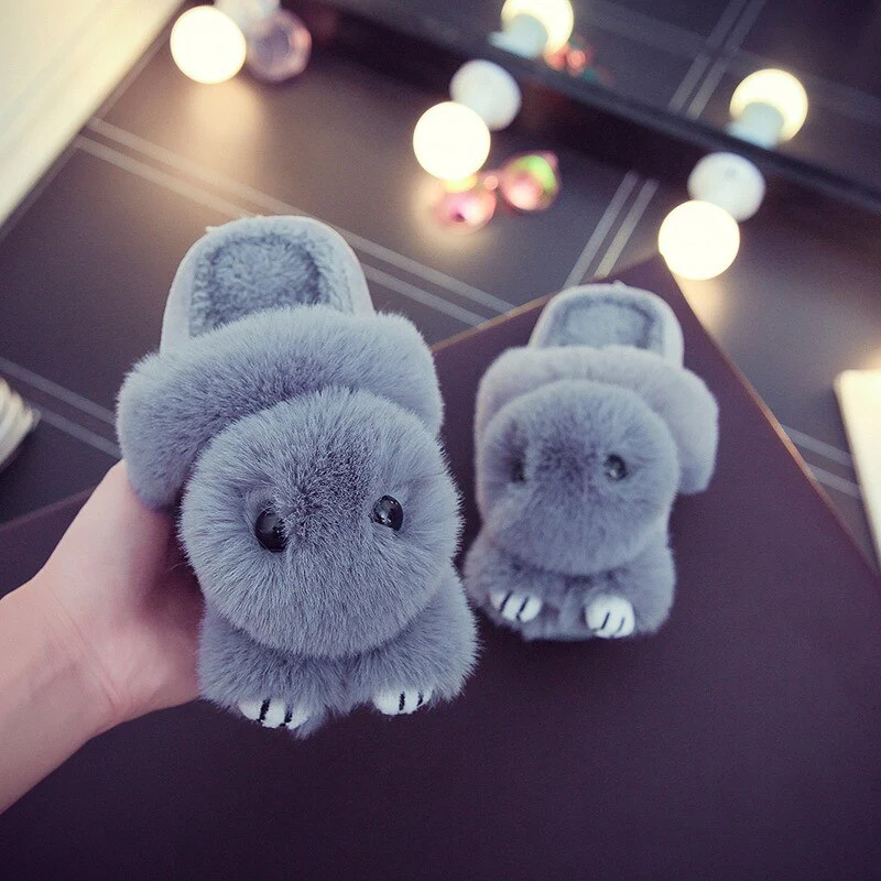 shoes toddler girl fur unicorn kids sandals girls slipper kids house sneaker furry for baby indoor winter girl toddler slippers - Image 6