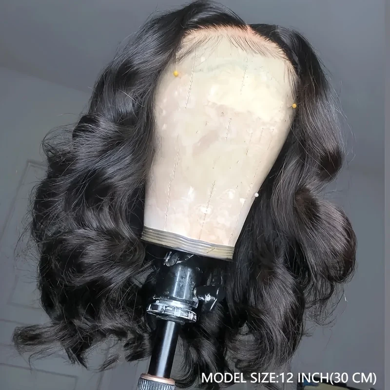 Short Bob Wig 13x4 HD Lace Frontal Wig Human Hair Brazilian Remy Transparent Lace Front Wig For Women Loose Body Wave Pre Plucked Closure Wigs 180% Density 10 12 14 16 Inch - Image 3