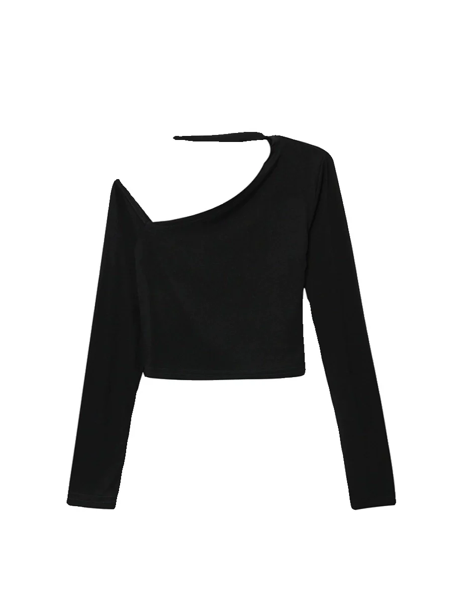 Short Bottoming Shirt Long Sleeves Jazz Dancing Kpop Sweet and Spicy Sexy Small Top Music Festival Evil Girl Style Nightclub Wear - Image 5