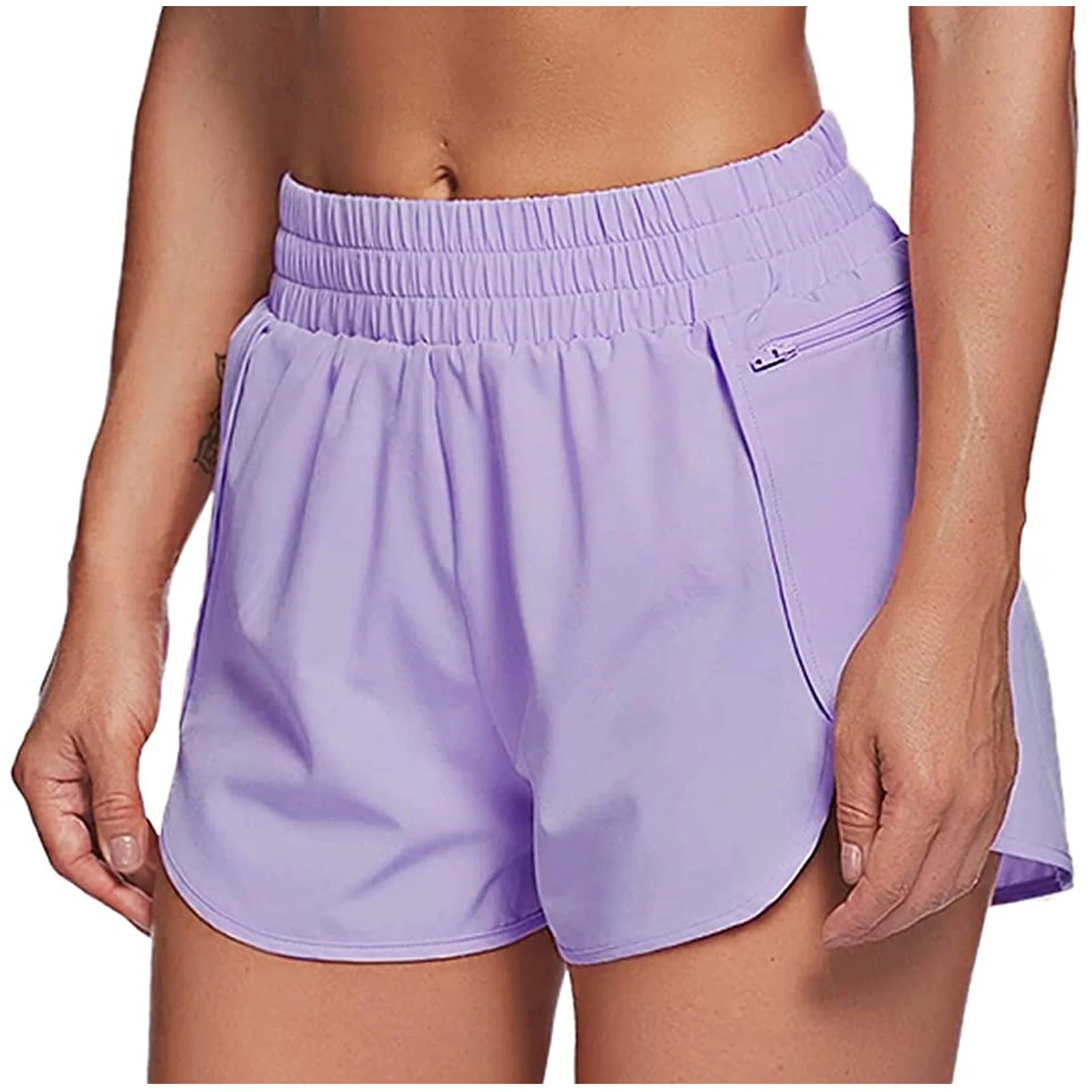 Shorts Women Solid Running Shorts Sport Pant Elastic Waist Active Workout Pocket Shorts Female Summer Ladies Casual short femme - Image 12