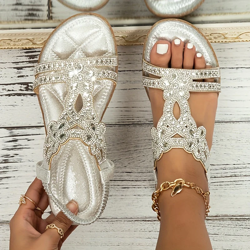 Shui Zuan Cool Sandals Women's 2023 New Plus Size Summer Slope With Fashion Lady Bohemian Fairy Wind With Skirt Shoes - Image 22