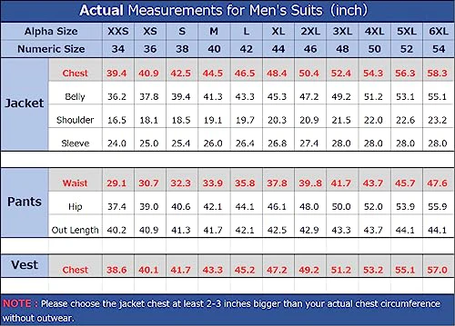 SHUZHXLZANGY Slim Fit Tuxedo for Men 3 Piece Double Breasted Suit Men Suits 34 Tuxedo Jacket for Men Vest Pants Suits XXS Aqua - Image 3