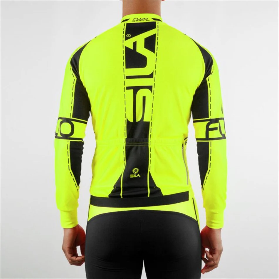 Sila Usa Men's Bike Outdoor Sports Jacket Cashmere Warm Jersey Long Sleeve Winter Jacket Mountain Biking Long Cycling Jersey - Image 10