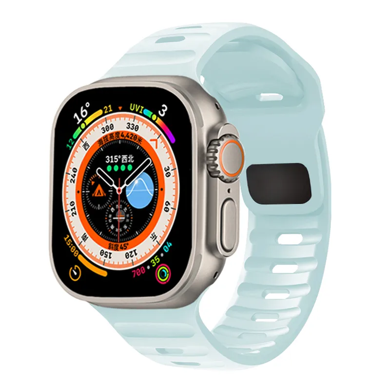 Silicone Strap For Apple Watch Band 44mm 45mm 42mm 41mm 40mm 38 sport band bracelet iwatch Serise 8 7 6 5 4 3 se Ultra band 49mm - Image 11