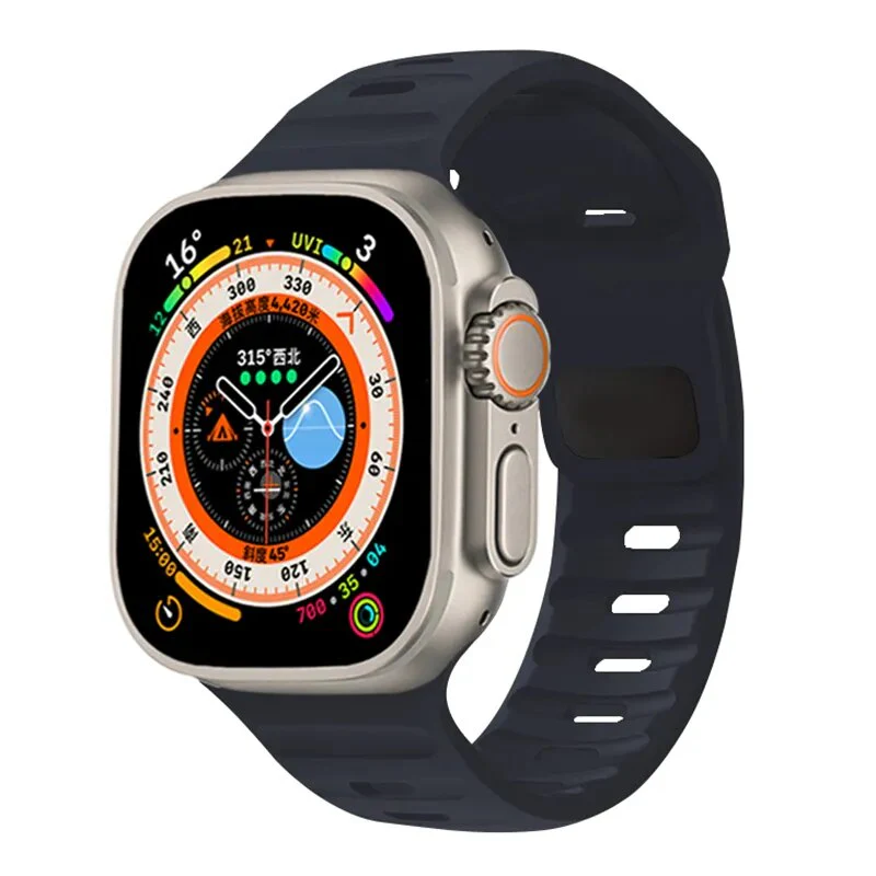Silicone Strap For Apple Watch Band 44mm 45mm 42mm 41mm 40mm 38 sport band bracelet iwatch Serise 8 7 6 5 4 3 se Ultra band 49mm - Image 12