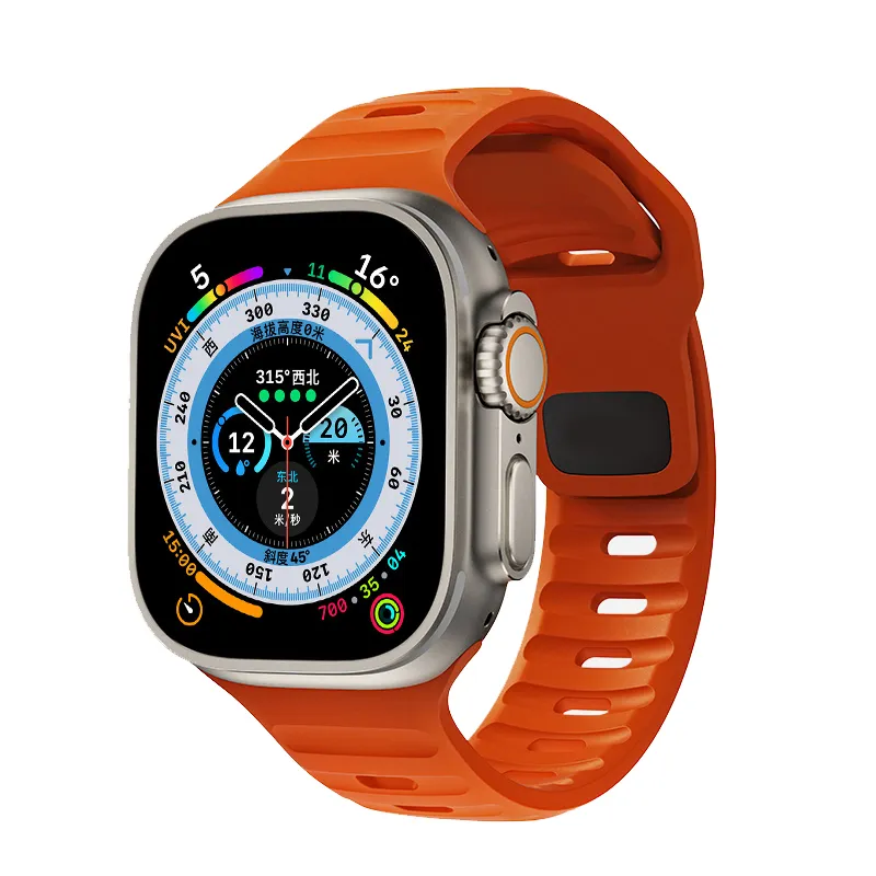 Silicone Strap For Apple Watch Band 44mm 45mm 42mm 41mm 40mm 38 sport band bracelet iwatch Serise 8 7 6 5 4 3 se Ultra band 49mm - Image 13