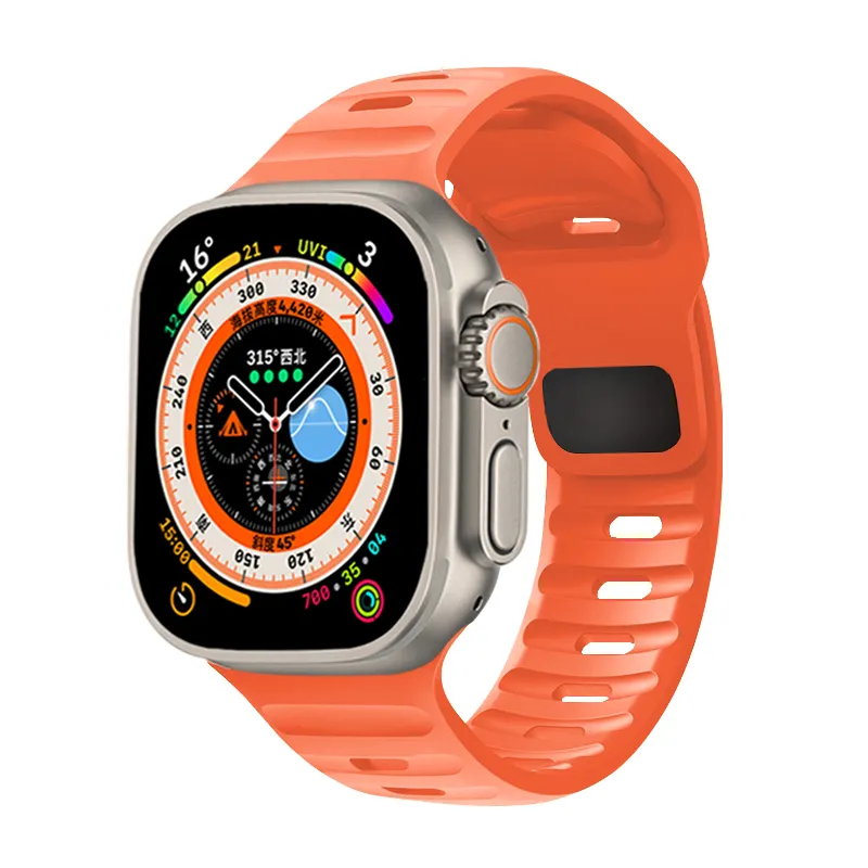 Silicone Strap For Apple Watch Band 44mm 45mm 42mm 41mm 40mm 38 sport band bracelet iwatch Serise 8 7 6 5 4 3 se Ultra band 49mm - Image 15