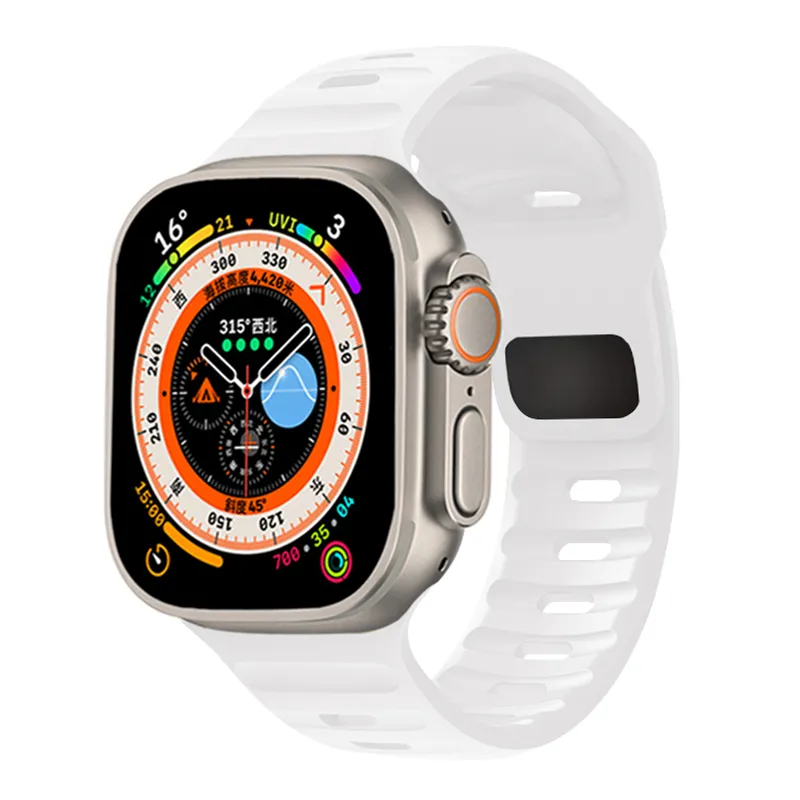 Silicone Strap For Apple Watch Band 44mm 45mm 42mm 41mm 40mm 38 sport band bracelet iwatch Serise 8 7 6 5 4 3 se Ultra band 49mm - Image 16