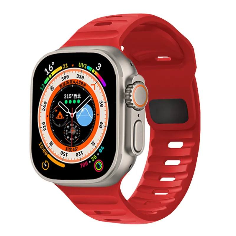 Silicone Strap For Apple Watch Band 44mm 45mm 42mm 41mm 40mm 38 sport band bracelet iwatch Serise 8 7 6 5 4 3 se Ultra band 49mm - Image 17