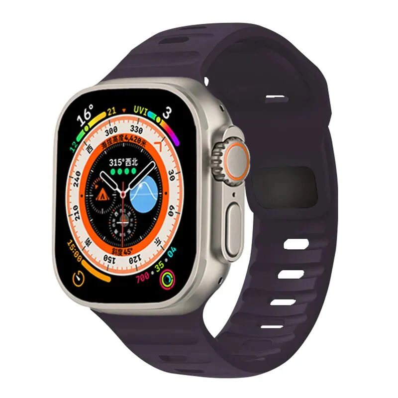 Silicone Strap For Apple Watch Band 44mm 45mm 42mm 41mm 40mm 38 sport band bracelet iwatch Serise 8 7 6 5 4 3 se Ultra band 49mm - Image 19