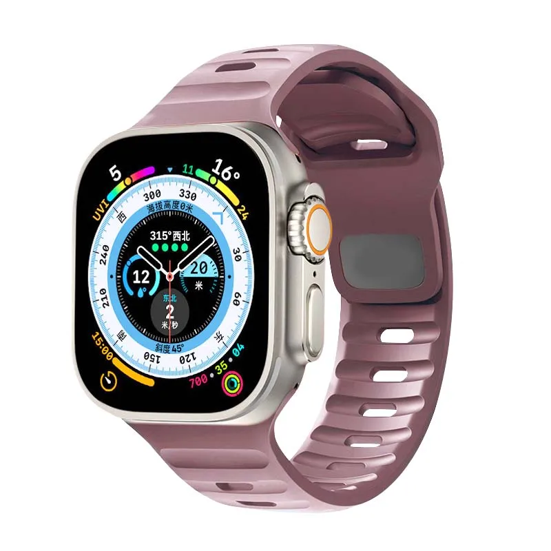 Silicone Strap For Apple Watch Band 44mm 45mm 42mm 41mm 40mm 38 sport band bracelet iwatch Serise 8 7 6 5 4 3 se Ultra band 49mm - Image 21