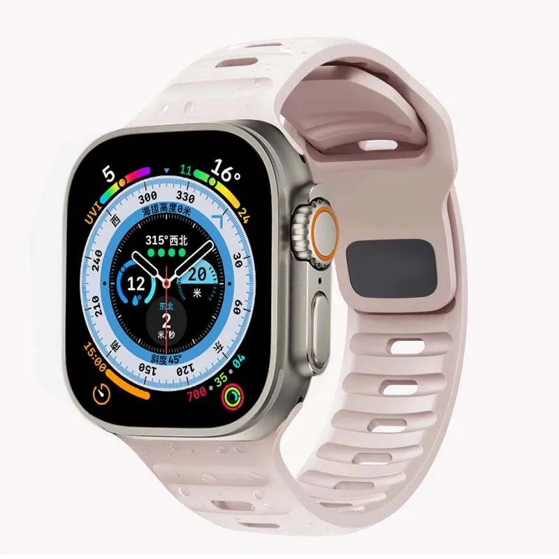 Silicone Strap For Apple Watch Band 44mm 45mm 42mm 41mm 40mm 38 sport band bracelet iwatch Serise 8 7 6 5 4 3 se Ultra band 49mm - Image 3