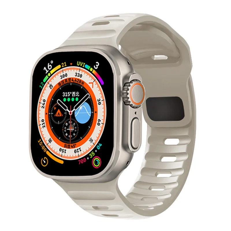 Silicone Strap For Apple Watch Band 44mm 45mm 42mm 41mm 40mm 38 sport band bracelet iwatch Serise 8 7 6 5 4 3 se Ultra band 49mm - Image 4