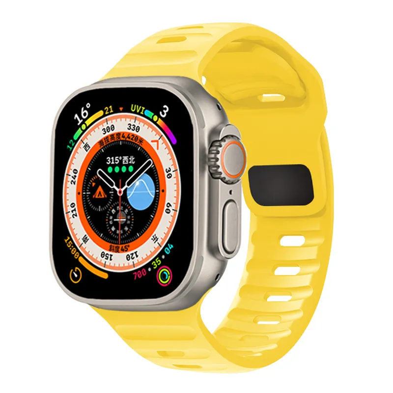 Silicone Strap For Apple Watch Band 44mm 45mm 42mm 41mm 40mm 38 sport band bracelet iwatch Serise 8 7 6 5 4 3 se Ultra band 49mm - Image 8