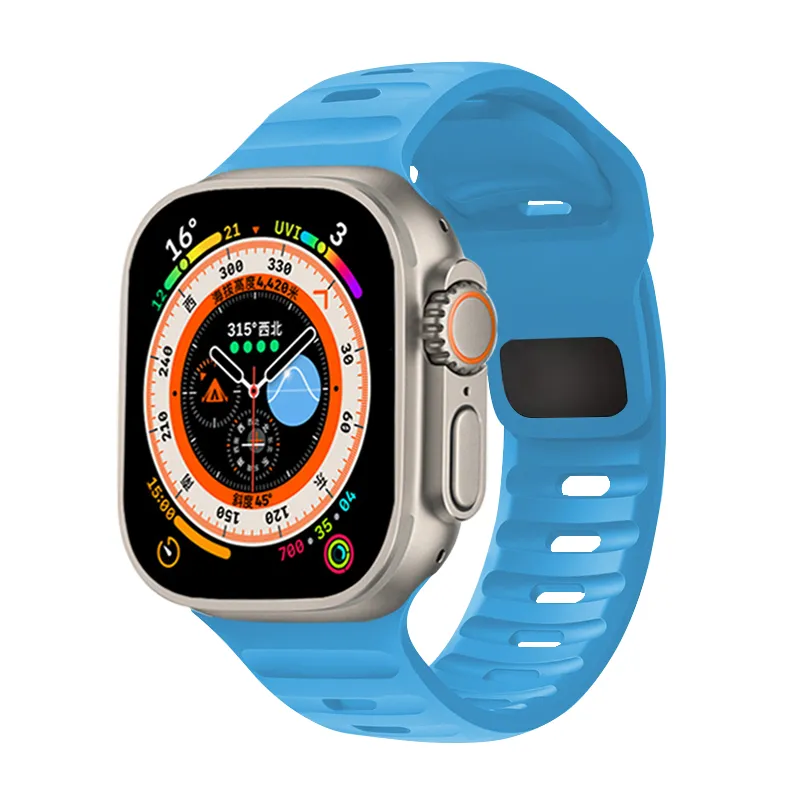 Silicone Strap For Apple Watch Band 44mm 45mm 42mm 41mm 40mm 38 sport band bracelet iwatch Serise 8 7 6 5 4 3 se Ultra band 49mm - Image 9