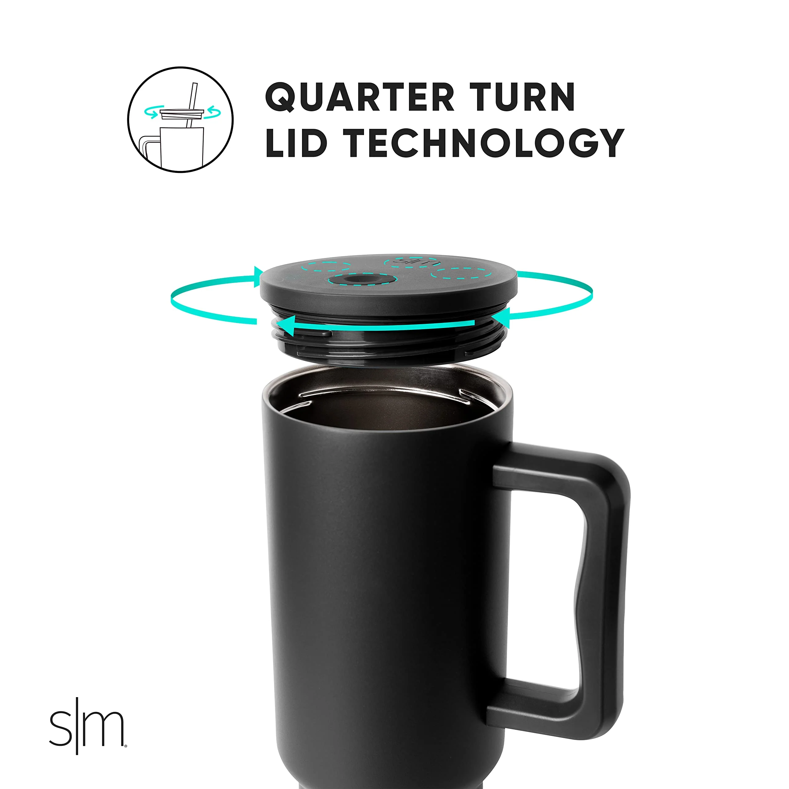 Simple Modern 40 oz Tumbler with Handle and Straw Lid | Insulated Cup Reusable Stainless Steel Water Bottle Travel Mug Cupholder Friendly | Gifts for Women Men Him Her | Trek Collection | Almond Birch - Image 6