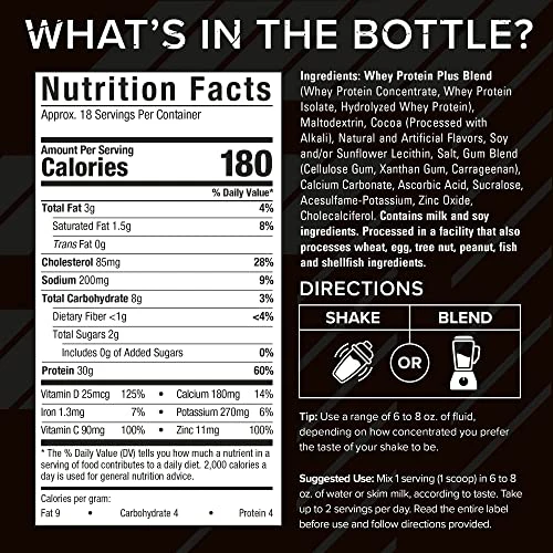 Six Star Whey Protein Powder Whey Protein Plus, Whey Protein Isolate & Peptides, Lean Protein Powder for Muscle Gain, Muscle Builder for Men & Women,Triple Chocolate, 1.8 lbs (Package Varies) - Image 3