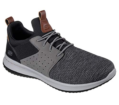 Skechers Men's Classic Fit-Delson-Camden Sneaker, Black/Grey, 11 M US - Image 8