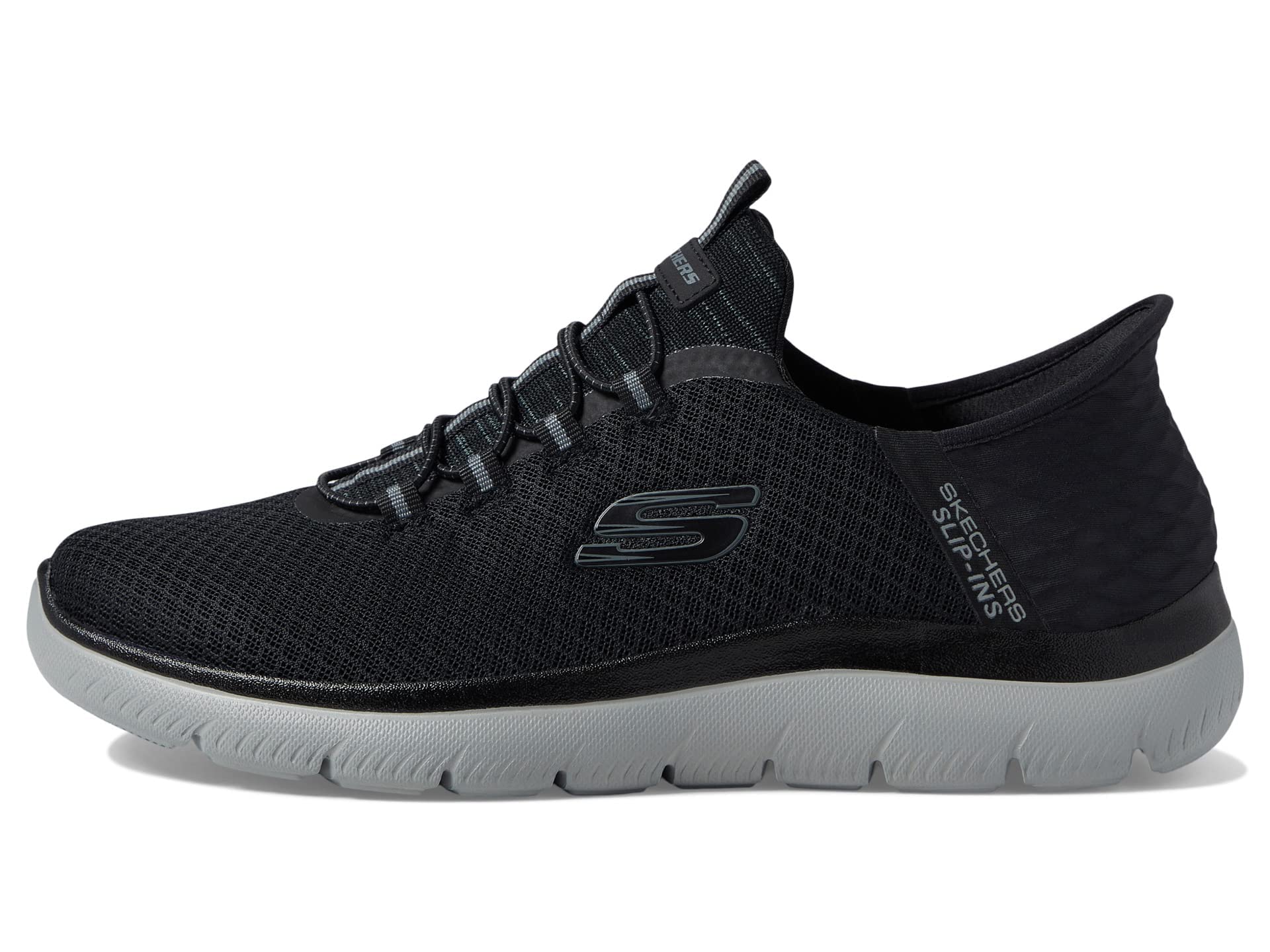 Skechers Men's Summits High Range Hands Free Slip-in Sneaker, Black/Charcoal, 11 Wide