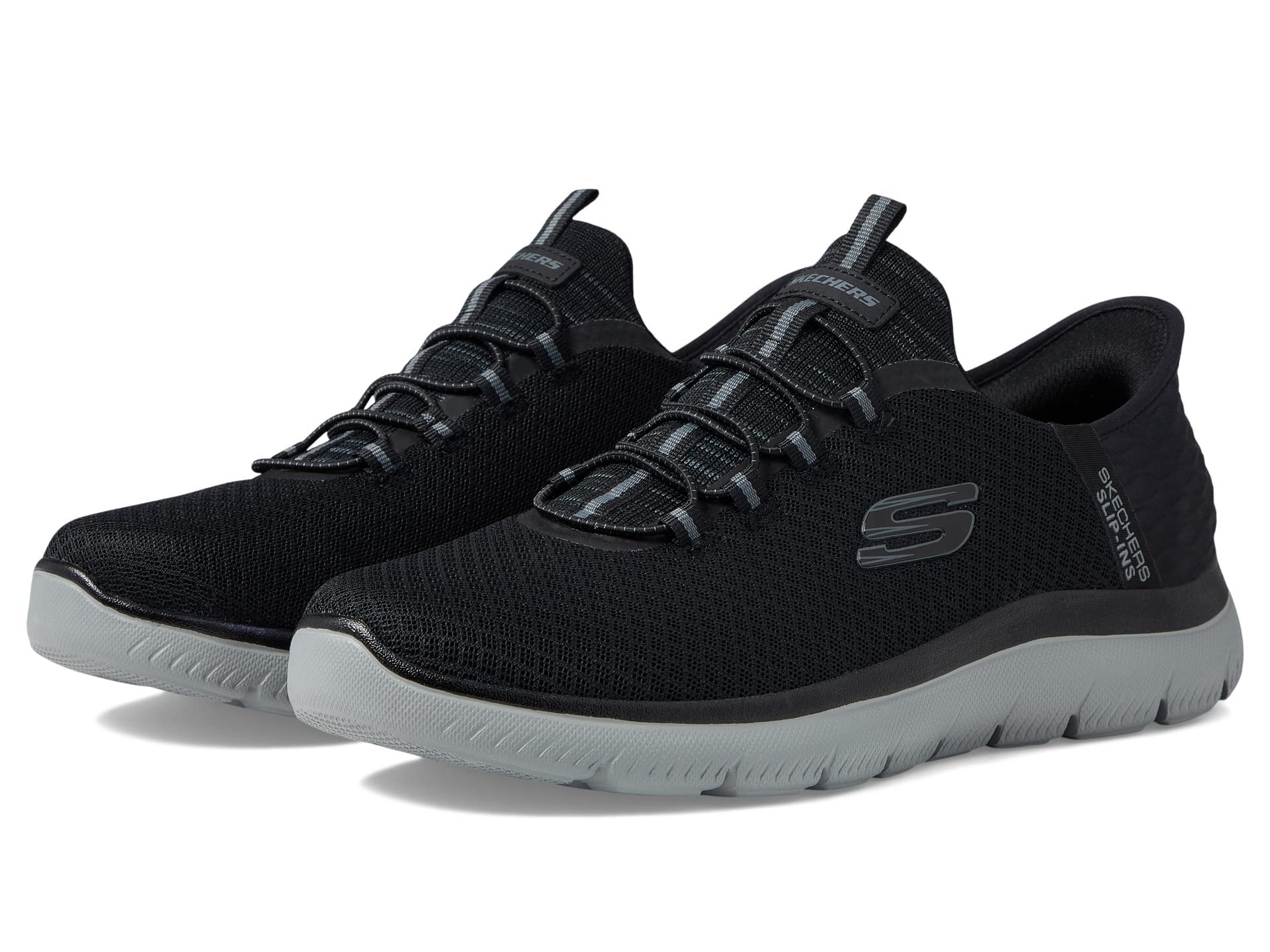 Skechers Men's Summits High Range Hands Free Slip-in Sneaker, Black/Charcoal, 11 Wide - Image 4