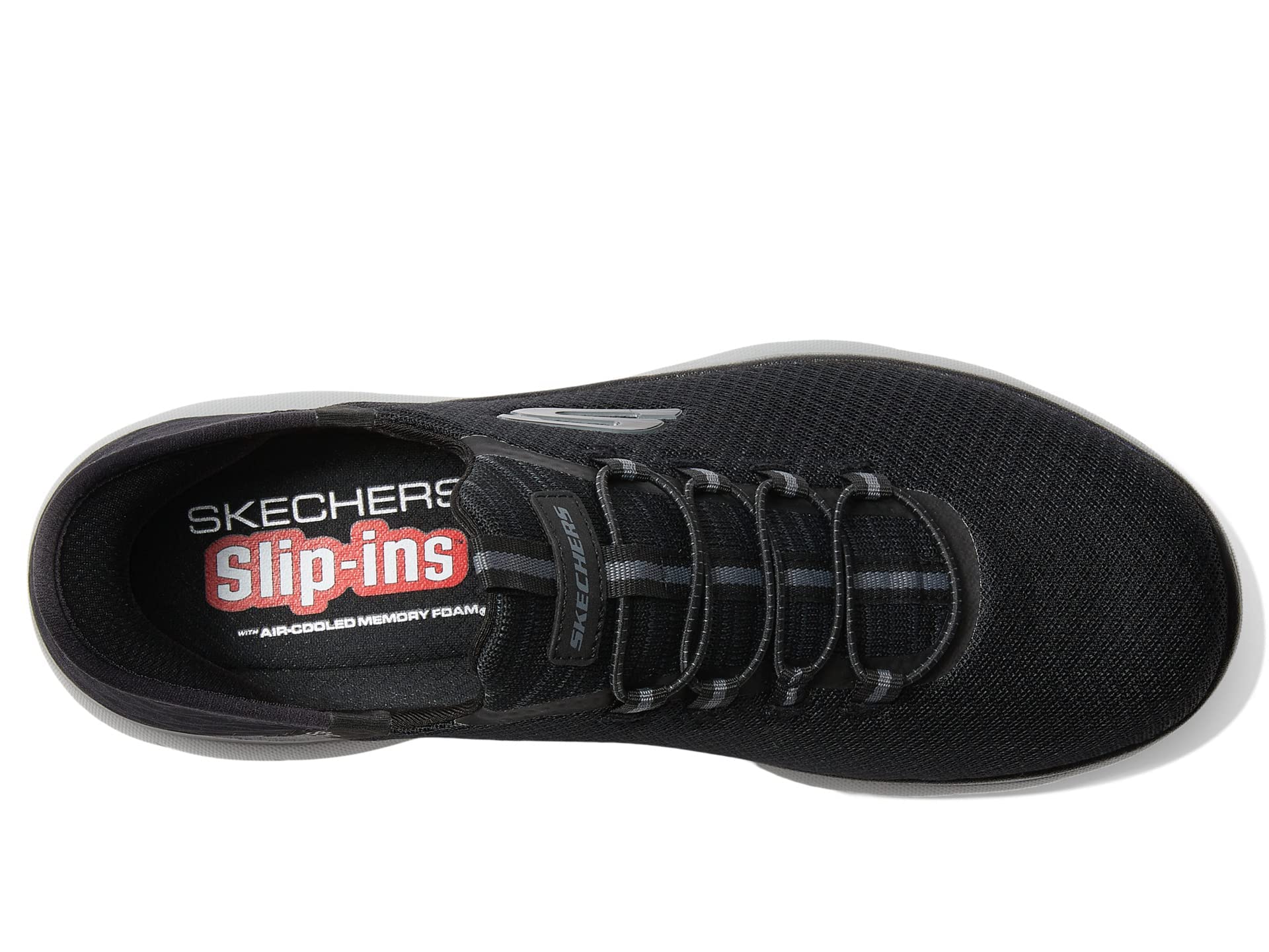 Skechers Men's Summits High Range Hands Free Slip-in Sneaker, Black/Charcoal, 11 Wide - Image 6