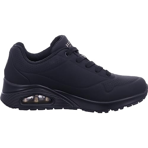 Skechers womens Skecher Street Women's Uno - Stand on Air Sneaker, Black/Black, 7 US - Image 4