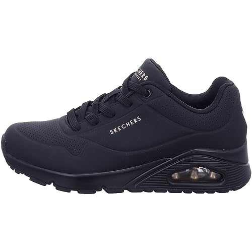 Skechers womens Skecher Street Women's Uno - Stand on Air Sneaker, Black/Black, 7 US - Image 8
