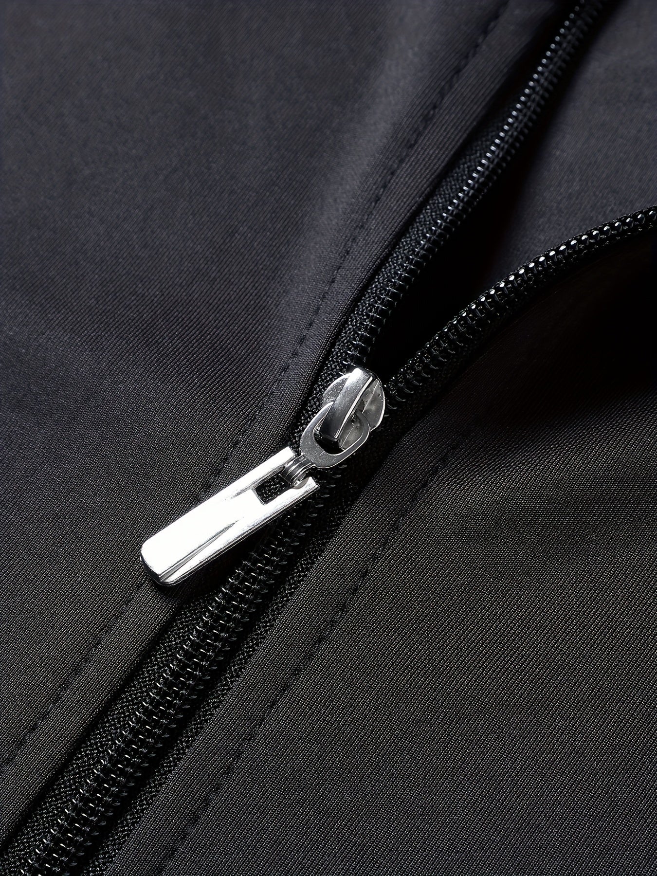 Skeleton Holding Card Pattern Windbreaker Jackets, Men's Casual Stretch Stand Collar Jacket Coat - Image 4