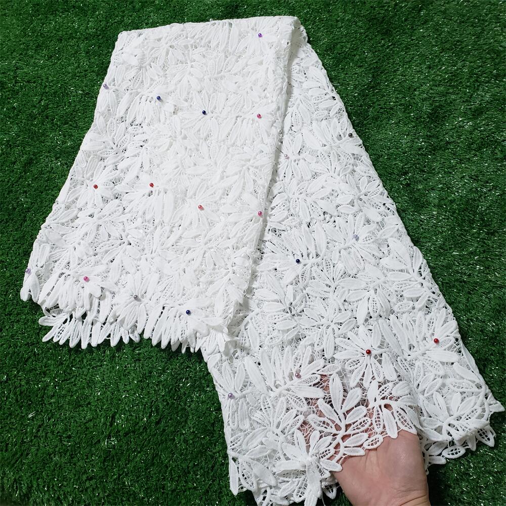 Skin Friendly Latest Classic Grade Riche Guipure Lace Soft Cashew pattern African Cord Lace Fabric For Party Dress NN931_k - Image 11