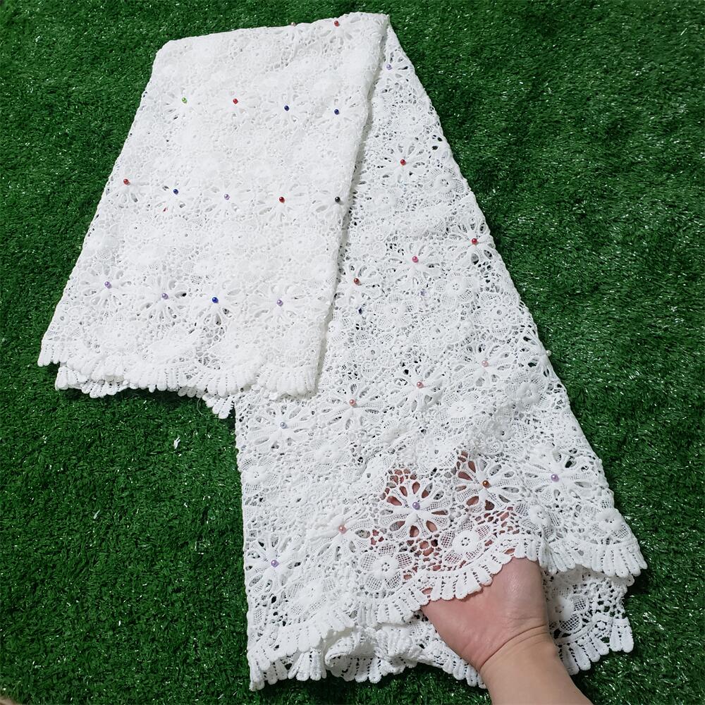 Skin Friendly Latest Classic Grade Riche Guipure Lace Soft Cashew pattern African Cord Lace Fabric For Party Dress NN931_k - Image 12